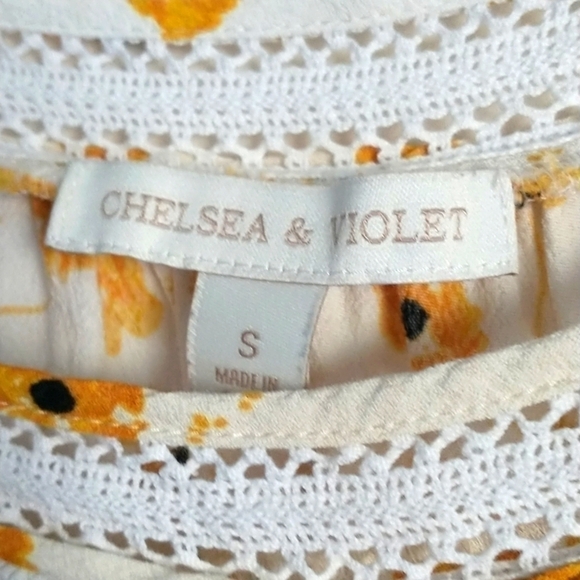 Chelsea & Violet Fairycore Cottagecore Grunge 90s Y2K Peasant Top S - Picture 4 of 4